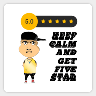 keep calm and get five star Sticker